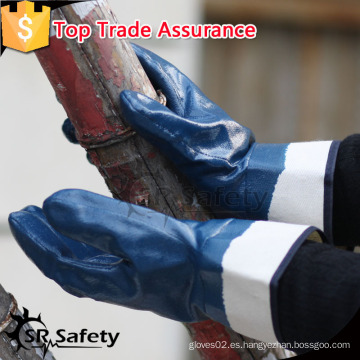 SRSAFETY guantes de seguridad guantes de trabajo pesado guantes de trabajo guantes de nitrilo / guantes de trabajo Nitrile revestidos mano / guante barato de nitrilo